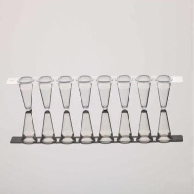 O tubo do PCR 8-Strip tampa tiras de tubo claras do PCR do ajuste 0.2mL para o qPCR